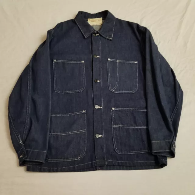 Vintage Universal Overall Stone Cutter Denim Chore Jacket Sanforized Size 42