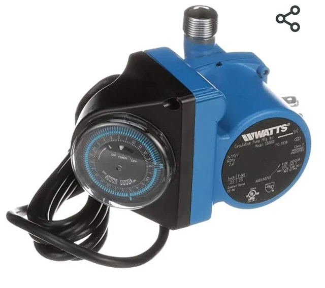 WATTS 500800 HOT Water Recirculating System With BuiltIn Timer(pump