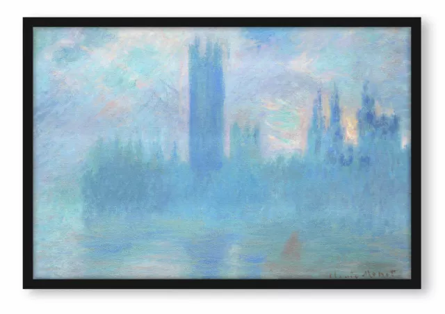 Claude Monet - Das Parlament Von London, Poster gerahmt