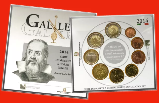KMS Italien 2014 BU-Stgl. Galileo Galilei mit 2 Euro orig Blister Nominal 5,88 €