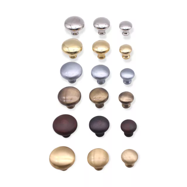 Cabinet Knobs Solid Brass Mushroom Kitchen Cupboard Door Drawer Pull Handles