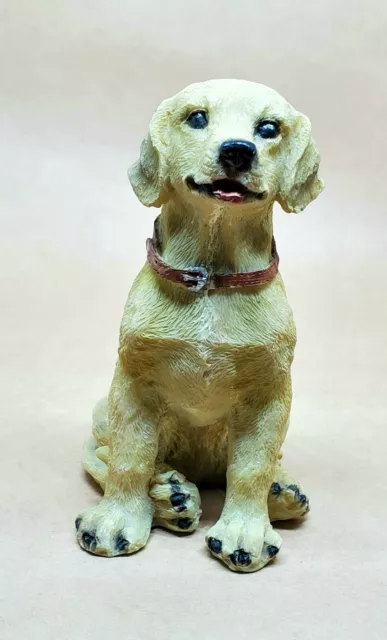 Vintage Collectible Golden Retriever Dog Hand Painted Resin Figurine