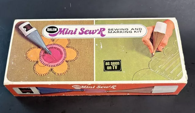 Vintage 1973 Salem MINI SEW’R Sewing and Marking Kit In Box AS SEEN ON TV