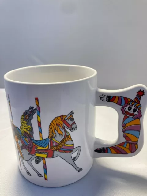 Vintage Carousel Horse Horses Coffee Mug Tea Cup Merry Go Round Korea COTC