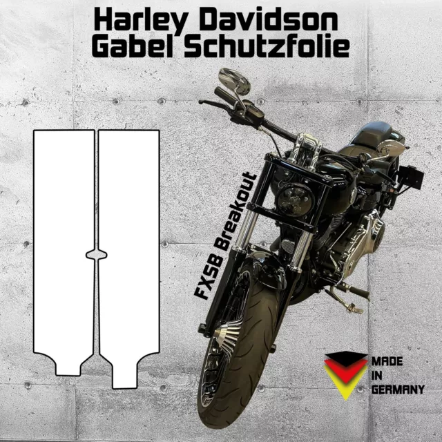 Harley Davidson FXSB Breakout Gabel Steinschlagschutz Schutzfolie Transparent