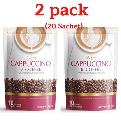 x2 Be Easy B café capuchino dieta de desintoxicación instantánea pérdida de peso 70 kcal 20 sobres.