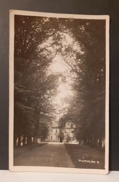 Old Village Large House Real Photo Postcard - Thriplow Cambridgeshire England UK