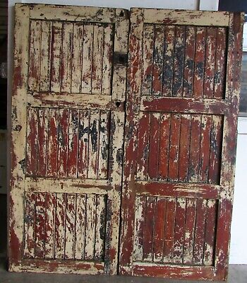 Antique Pair Mexican Old Door #81-Patina-Rustic-57.5x69.5x1.5-Barn Doors