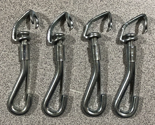 (LOT OF 4)National Hardware Swivel Open Eye 2-3/4 In. Zinc Plated Chain SNAP