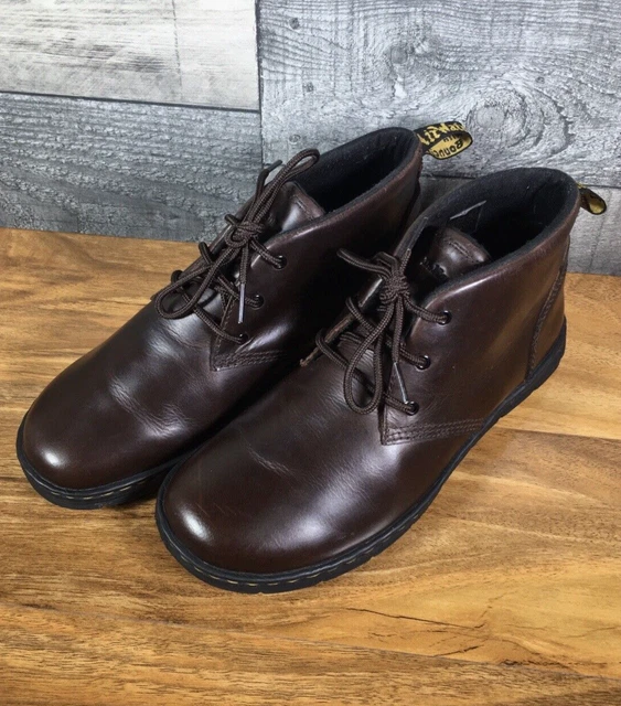 DR MARTENS SOFT Leather Rhodes Chukka Boots Size 7 Brown Smart Comfort