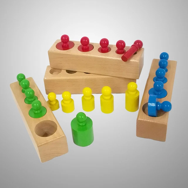 Douille Ronde Cylindrique En Bois Jouet Éducatif Précoce Jouets Éducatifs Puzzle