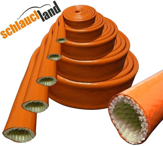 Tubo Silicone rosso Guaina PROTEZIONE TERMICA Fuoco Abrasione oleodotto cavi UV