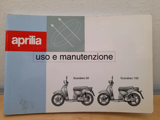 Aprilia Libretto Uso E Manutenzione Istruzioni Italiano Scarabeo 50/100 1999