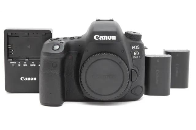 Near Mint Canon EOS 6D Mark II DSLR Camera (Body Only) with 2 Batteries #42852