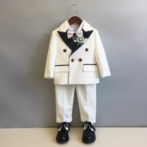 Set di abiti formali britannici per ragazzi prestazioni floreali bambini abiti blazer