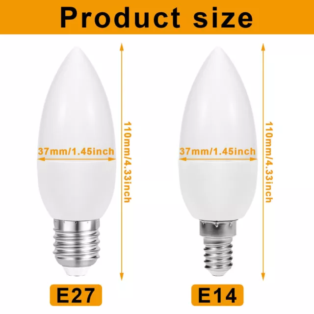 5W E14/E27 Light Sensor LED Light Bulbs Auto On-Off Outdoor  Candelabra Light UK 2