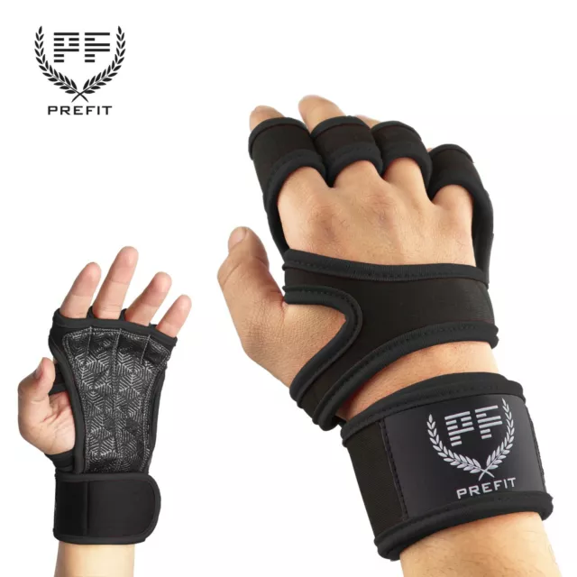 PREFIT Fitness Gloves Weight Lifting Gym Workout Training Wrist Wrap Strap