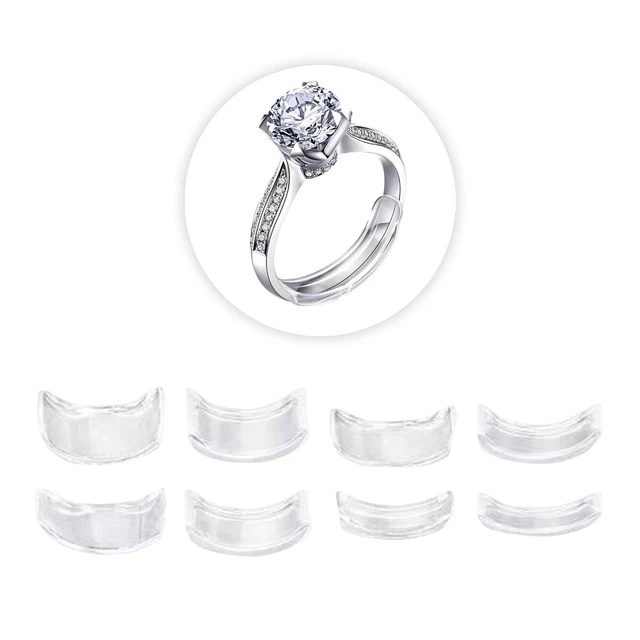 8 Stück unsichtbarer Ringgrößenversteller für lose Ringe, langlebiger