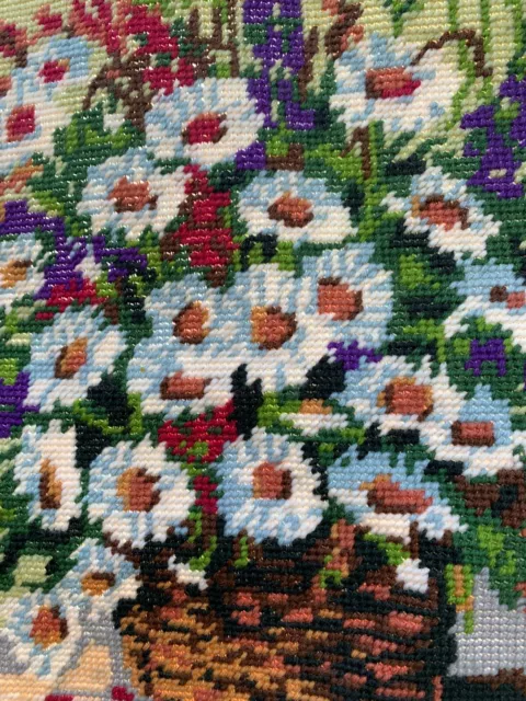 Vintage 'Daisies' Cross Stitch/Tapestry