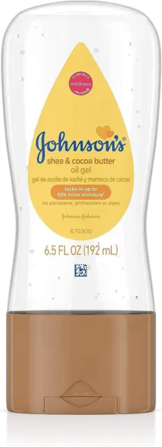 Johnson'S Baby Oil Gel, Moisturizing Baby Massage Mineral Oil Enriched with Shea