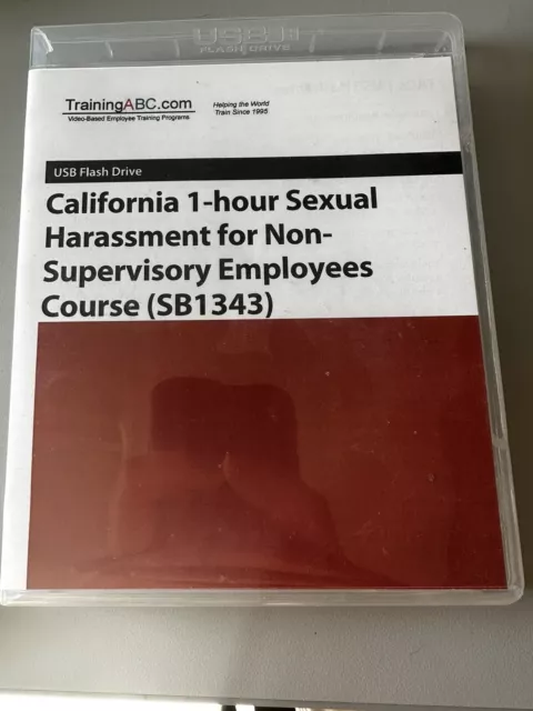 California 1 hour sexual harassment training for employees (SB 1343)