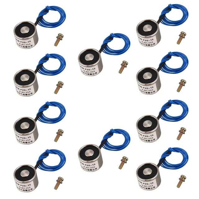 10X Slipped Electric Lift Magnet 12VDC 2.5Kg 5.5LB 20X15mm P7N7