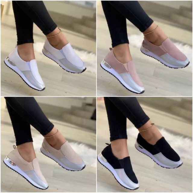 baskets sneakers sans lacet femme légère à enfiler tissu mocassin  confortable