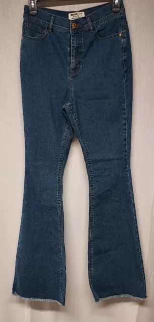 Jolie & Joy Jeans By FCT With Love Women's High Rise Flare Raw Hem Juniors 7/26
