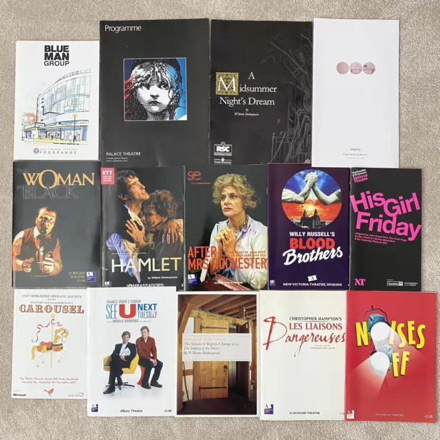 Theatre Programmes Bundle Joblot Plays Musicals Shows Les Mis RSC ETT Globe etc