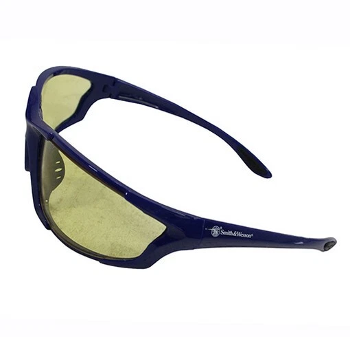 Smith & Wesson 110160 Major Shooting Glasses Blue Frame w/Amber Lens