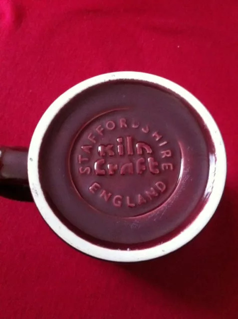 KILN CRAFT STAFFORDSHIRE POTTERIES COFFEE MUG CUP 12 oz (800)-HELPEUC