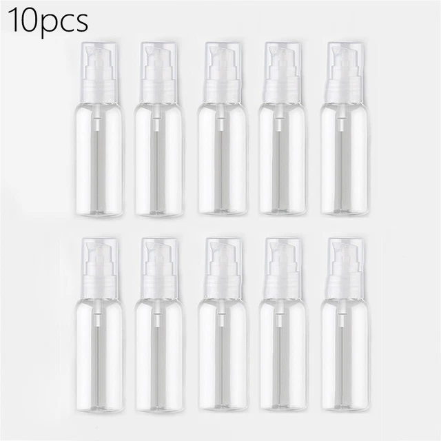 Botellas de pulverización transparentes cosméticos viajes dispensador llevar plástico recargable