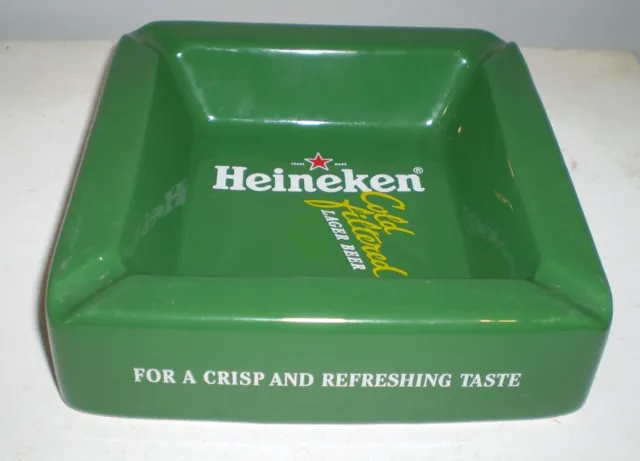 Large Beer advertising ashtray -  Heineken...Top of the line Ceramic