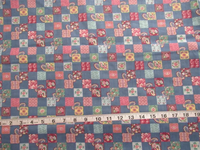 1 yd 100% Cotton Fabric Calico Squares by Spring Industries