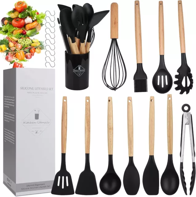 22 Pcs Kitchen Utensils Set Silicone Cooking Nonstick Spatula Turner Spoon Tools