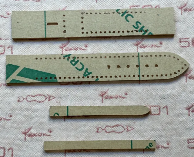 Correa de reloj de cuero acrílico patrón reutilizable guía de plantilla de 20 mm lengüeta y hebilla