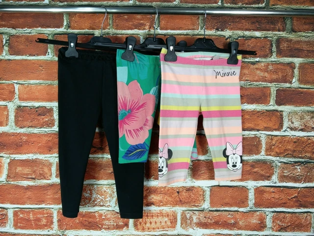 Girls Bundle 2-3 Years Zara Next H&M Disney Minnie Mouse Flower Leggings 98Cm