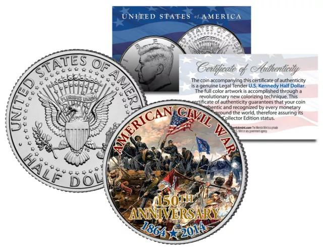 CIVIL WAR - 150th Anniversary * Battle of Spotsylvania * JFK Half Dollar US Coin