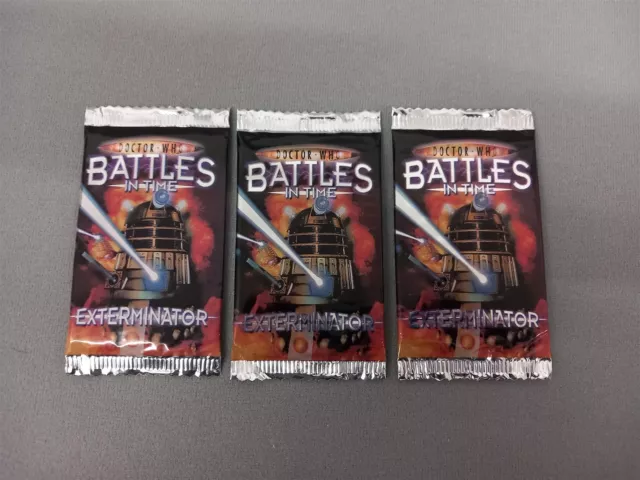 Doctor Who Battles In Time Exterminator Factory Sealed Packet / Pack x3