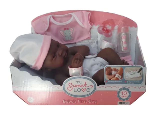 My Sweet Love Baby's First Day Pink Play Set, 10 Pieces, Tan, Realistic 🆕