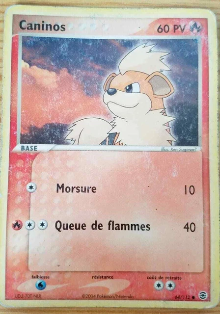 Carte Pokémon - CANINOS - EX Rouge Feu & Vert Feuille (2004) - 64/112