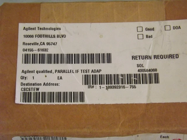 Agilent HP 04155-61632 Parallel IF Test Adapter for 4155B 4155C & 4156B Analyzer
