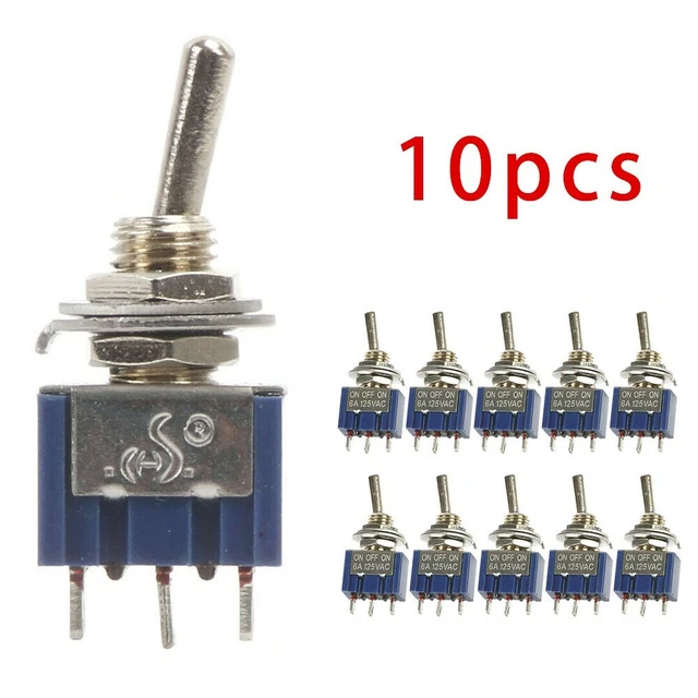 Interruttore 3 Posizioni 5 Interruttori A Levetta Mini SPDT ON-ON - 2 Posizioni, 3 Pin, Per Circuiti Elettronici Toggle Switch 5A 125VAC - Foto 5