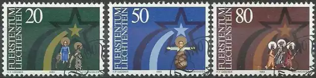 Timbres Religion Noel Liechtenstein 772/4 o lot 6487