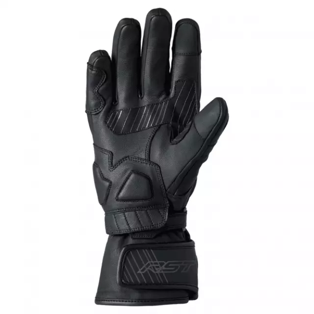 RST Men's Fulcrum *Waterproof* CE Leather Motorcycle Gloves (Black/Black) 2