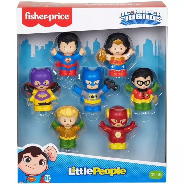 Fisher-Price Little People - DC SUPER FRIENDS 7 FIGURE PACK Batman Flash Batgirl