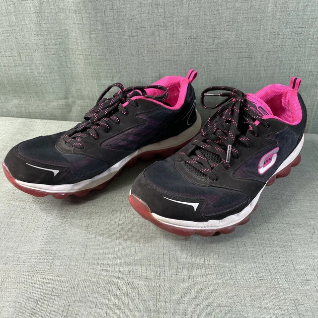 Skechers Sport Womens Sneaker Size 10 Skech Air Run High Fashion Black and Pink