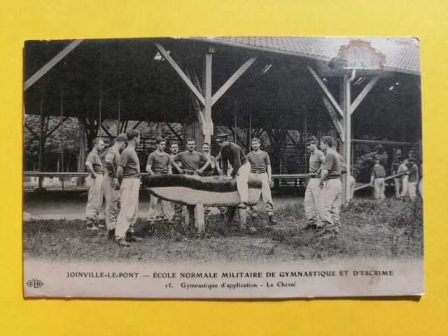 CPA JOINVILLE LE PONT 1910 MILITARY SCHOOL Gymnastics Fencing ARSON HORSE