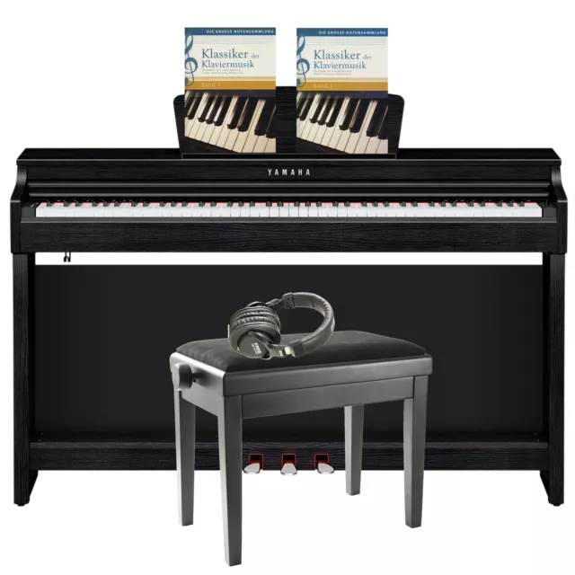 Yamaha Digitalpiano Set, CLP-725 B, 88 Tasten, Hammermechanik, USB MIDI, 256-fac