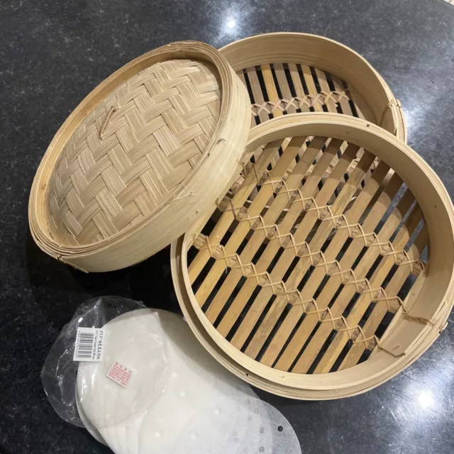 piroscafo bambù cinese 30 cm doppio strato